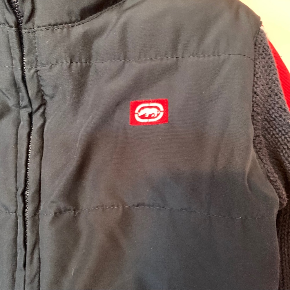 Ecko Unltd Puffer Coat Navy Blue/Red - Picture 3 of 10